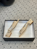 CC 25 Marry Jane Sandals Beige Suede 329776