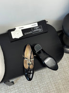 CC 25 Marry Jane Black Glossy Lambskin 329764