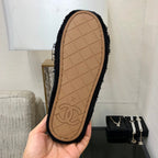 CC Sneaker Black Fringe Denim Fabric