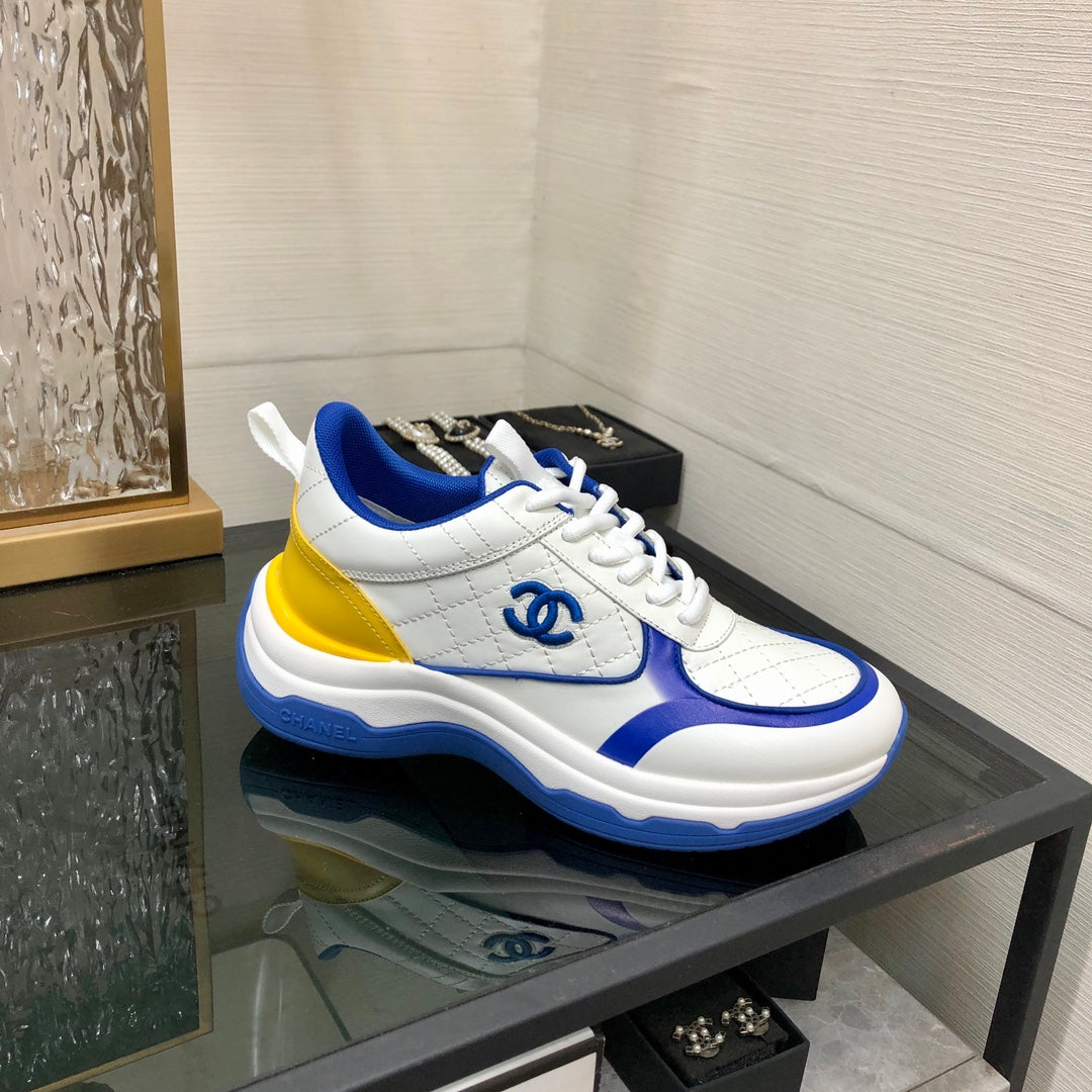 CC Sneaker Blue Yellow Nappa Leather