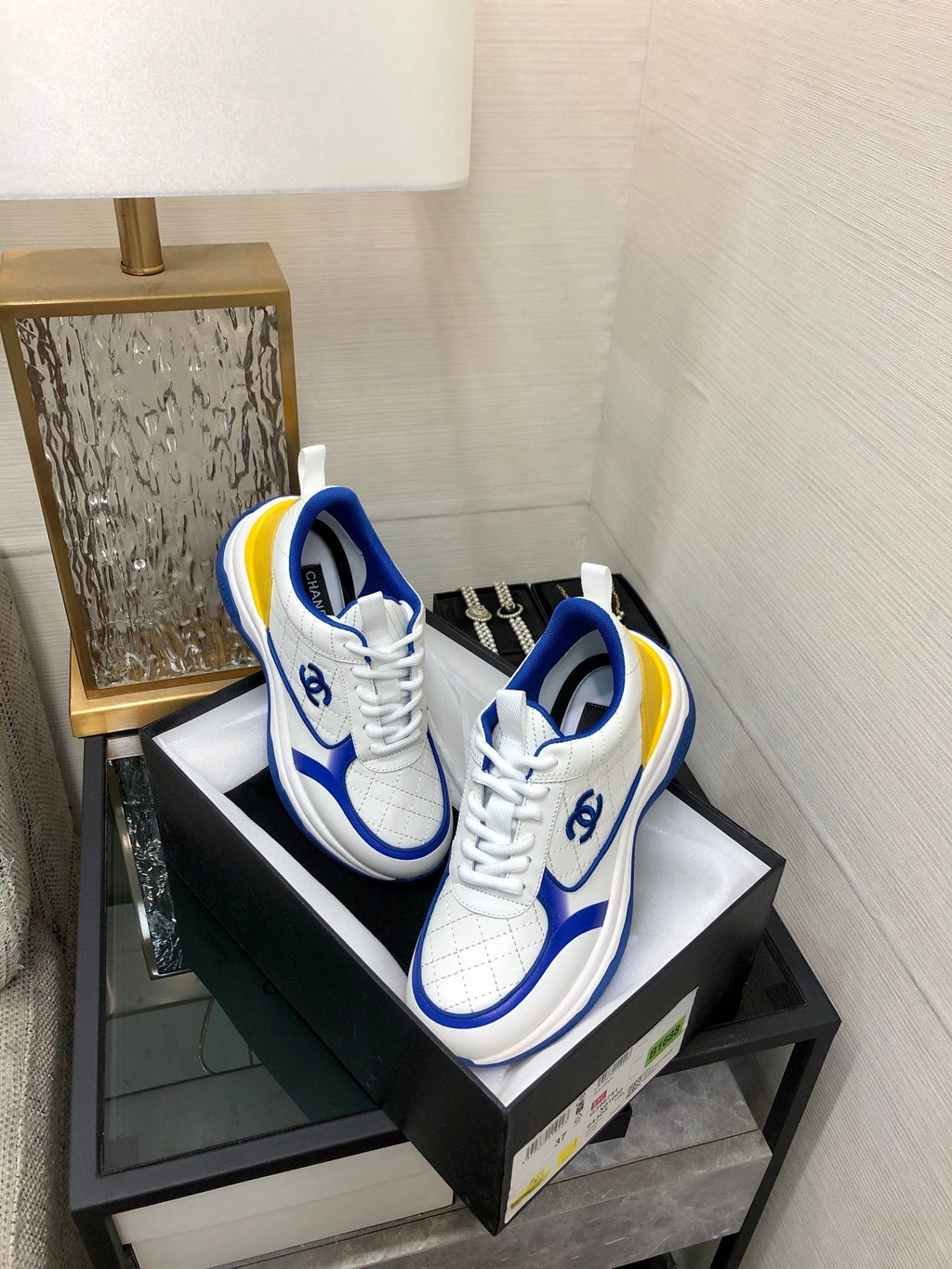 CC Sneaker Blue Yellow Nappa Leather