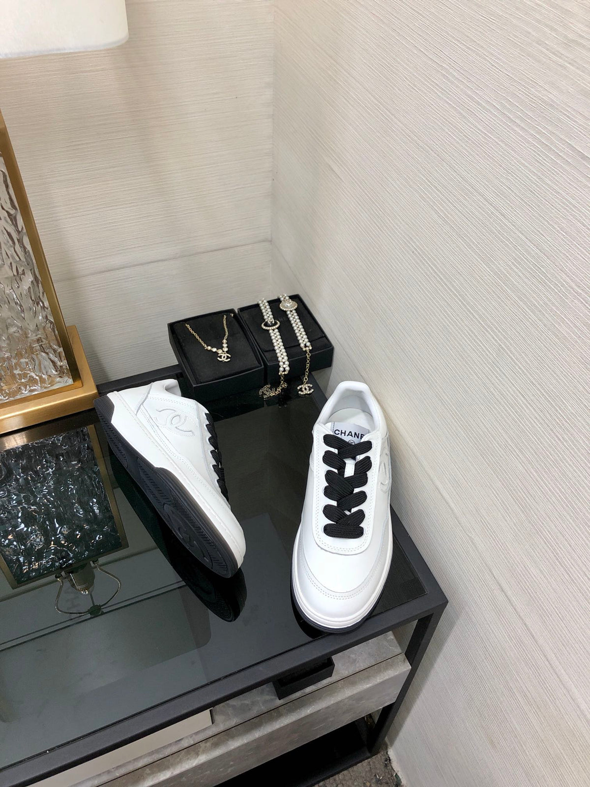 CC Sneaker Black Mix White Cowhide