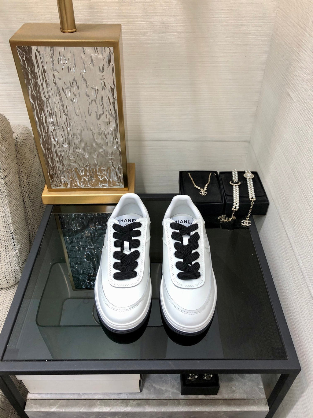 CC Sneaker Black Mix White Cowhide