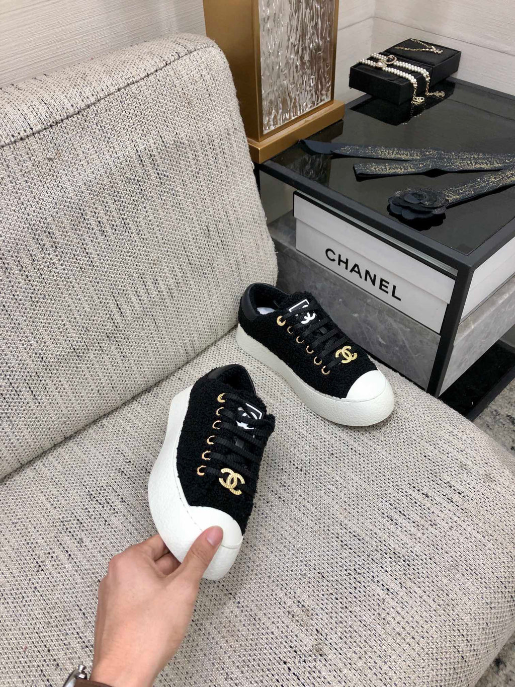 CC Low Sneaker Black Wool