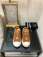 CC Low Sneaker Brown Yellow Wool