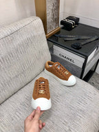 CC Low Sneaker Brown Yellow Wool