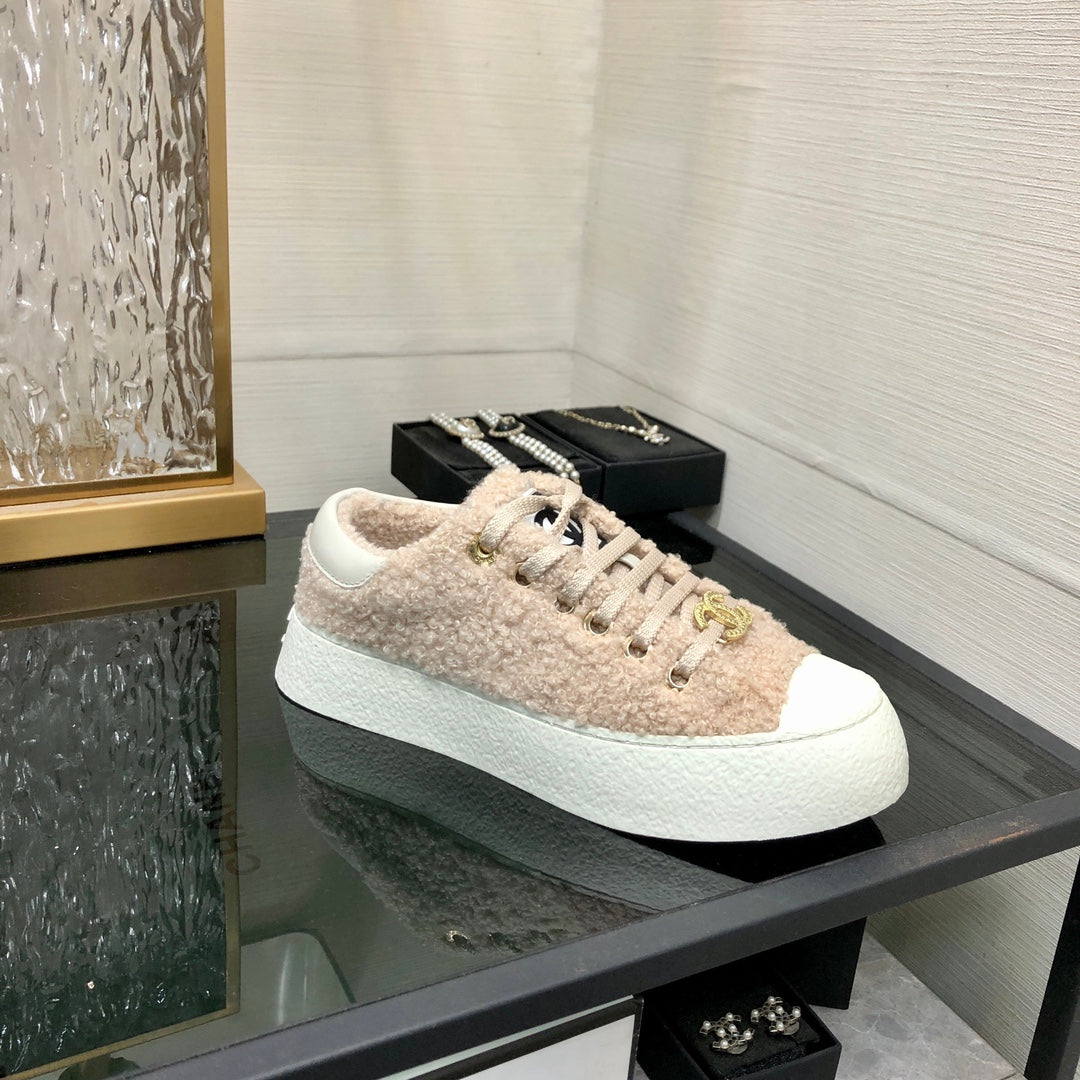 CC Low Sneaker Beige Wool