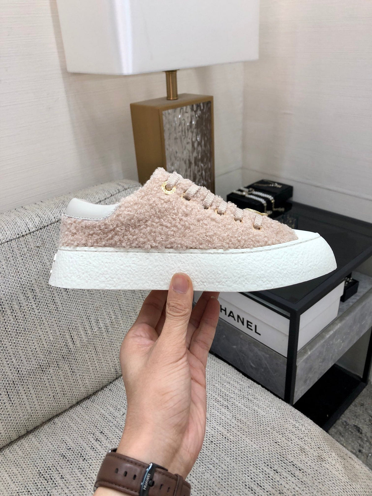 CC Low Sneaker Beige Wool