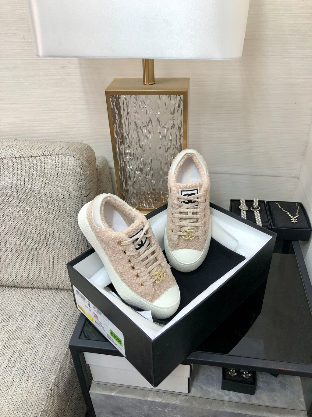 CC Low Sneaker Beige Wool
