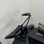 CC 2026 Slingback 4cm Black Patent Leather 688712