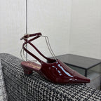 CC 2026 Slingback 4cm Burgundy Patent Leather 688714