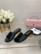 CC 25C Mid Heel Mule Black Velvet Substance 212952