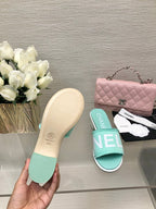 CC 25C Mid Heel Mule Turquoise Fabric Material 212957