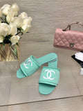 CC 25C Slippers Turquoise Fabric Material 212963