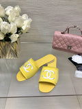 CC 25C Slippers Yellow Fabric Material 212965
