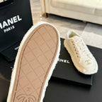 cc low sneaker white denim embroidery canvas
