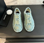 cc low sneaker dark old denim embroidery canvas