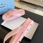 PRA RUBBER THONG SANDALS LIGHT PINK VELVET