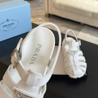 PRA RUBBER FISHERMAN SANDALS WHITE CALFSKIN