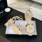 CC Sandals 80mm Beige Suede
