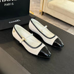 CC Mary Jane Black White Suede
