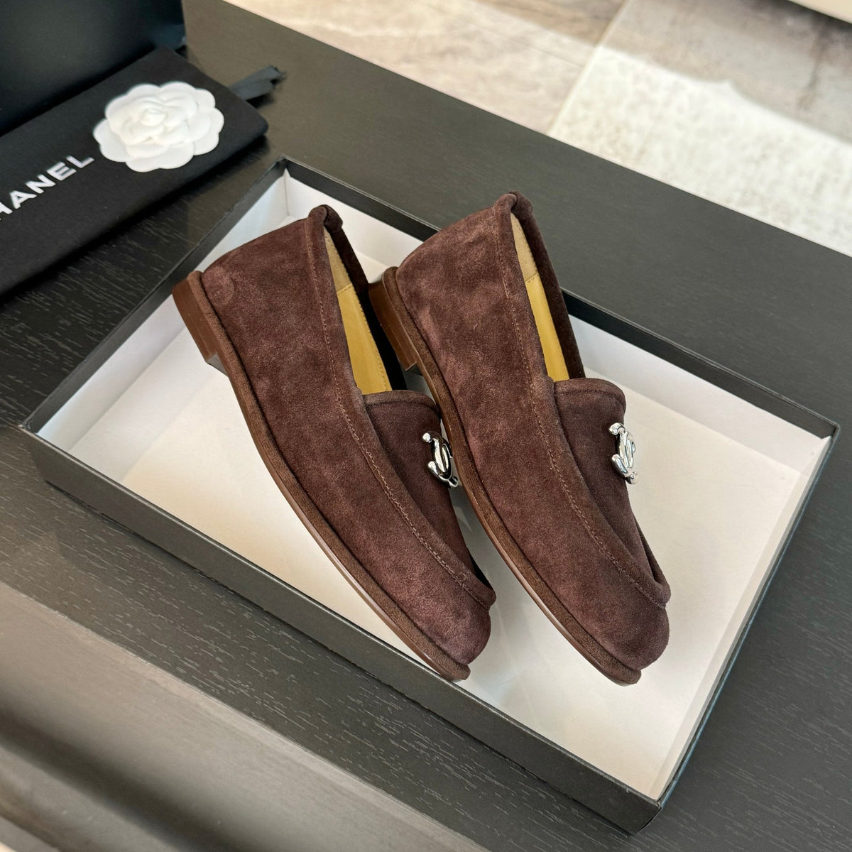 CC Moccasins Earth Brown Suede