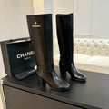 CC High Boots 75mm Black Cowhide