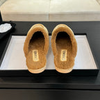 CC Mule Beige Calfskin Lamb Wool