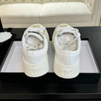 BIG-HEAD COOKIE SHOES IN WHITE LAMBSKIN