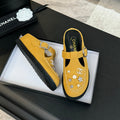 CC 25C Mule Sandal Canary Yellow Imported Cowhide 212944