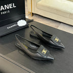 CC 25C Slingback Flat Black   sheepskin 212949