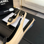 CC 25C Slingback Flat Cream   sheepskin 212951