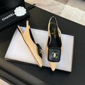 CC 25C Slingback Flat Cream   sheepskin 212951