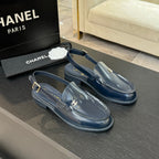 CC 25C Slingback Loafer Dark Blue Patent Leather
