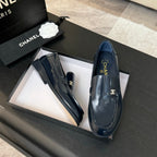 CC 25C Moccasins Dark Blue Patent Leather