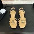 CC 15mm Sandal DarkCream Sheepskin 212923
