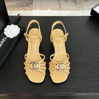 CC 45mm Sandal DarkCream Sheepskin 212928