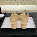 CC 45mm Sandal DarkCream Sheepskin 212928