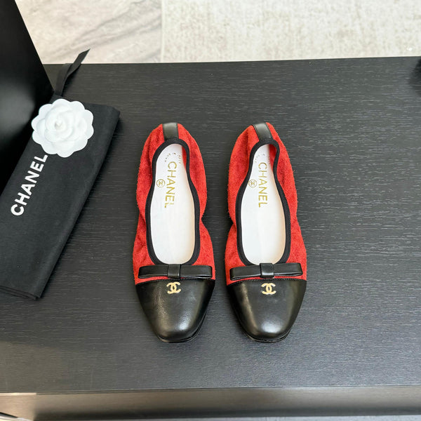 CC Ballet Flats Red Cowhide 313471