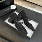 CC 25P Mary Jane 50mm Black Raffia 373787