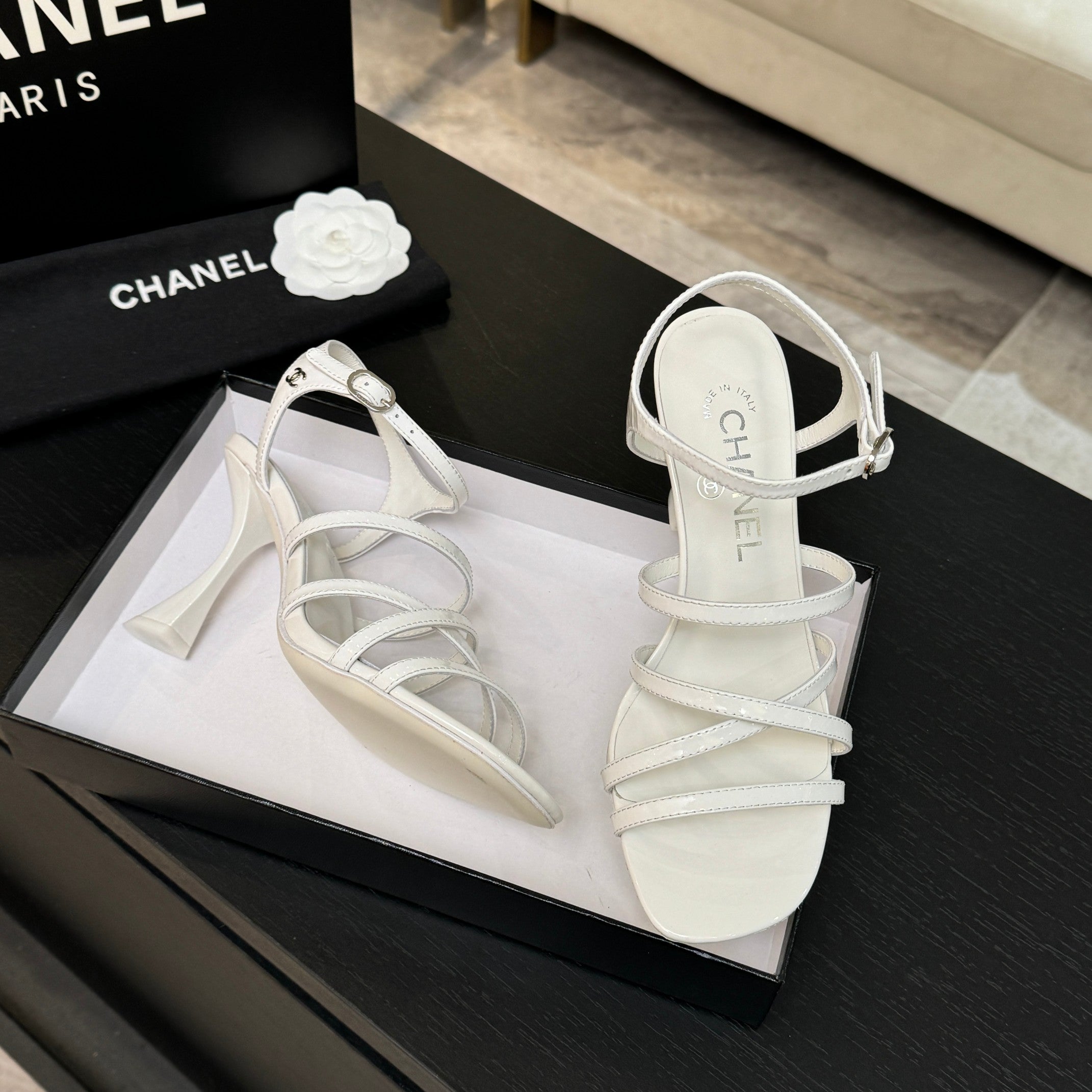 CC Cruise 25/26 Sandal 95mm White Patent Leather