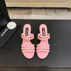 CC 26C Double C Strap Sandals PInk Sheepskin