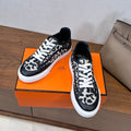 HM Get Sneaker Black White Prunoir Canvas and Calfskin 543797