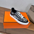HM Get Sneaker Black White Prunoir Canvas and Calfskin 543797