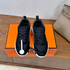 HM 26S Bouncing Sneaker In Black mix White Suede Mesh 543807