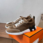 HM 26S Bouncing Sneaker In Brown mix White Suede 543812