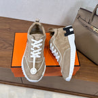 HM 26S Bouncing Sneaker In Taupe mix White Suede 543813