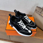 HM 26S Bouncing Sneaker In Black mix White Suede 543814