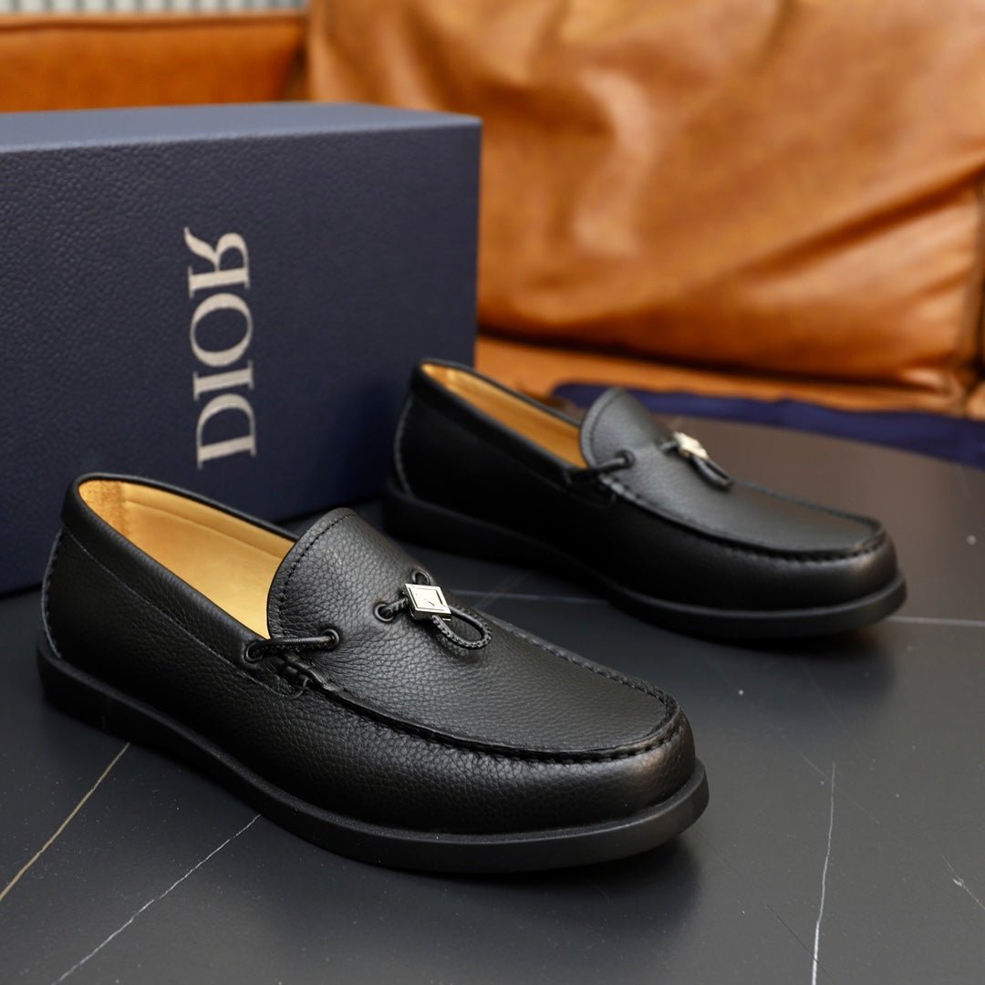 CD ODEON DRIVER LOAFER BLACK GRAINED CALFSKIN