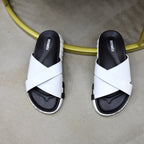 HM Men's Infra Slide White Calfskin 711689